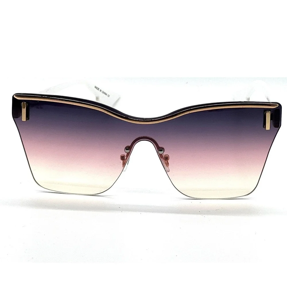 Rimless Sunglasses Women Fashion Oversized Square‎ Gradient Lens Cat Eye Lentes